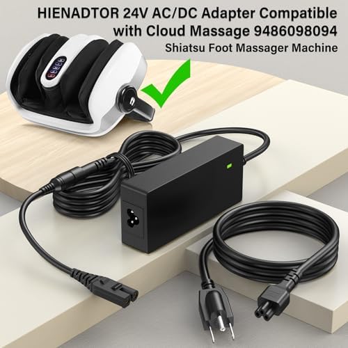 Cargador de 24V para Masajeador de Pies Cloud Massage, Adaptador AC para Máquina de Masaje Shiatsu con Calor XH2400-2500 - imagen 2
