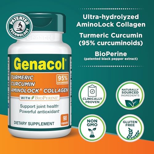 Suplemento Articular Genacol con Cúrcuma y Colágeno Hidrolizado, 90 Cápsulas (Suministro para 30 Días) - imagen 2