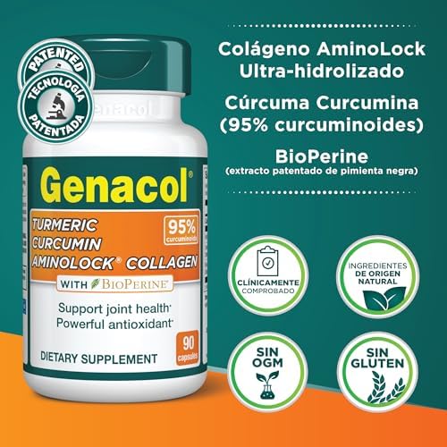 Suplemento Articular Genacol con Cúrcuma y Colágeno Hidrolizado, 90 Cápsulas (Suministro para 30 Días) - imagen 3