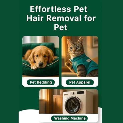 Dissolvente de Pelo de Mascota Seedshub para Lavadora - Removedor de Pelo de Perro y Gato, 96.7% de Disolución, Compatible con Lavadoras HE/Frontal, - imagen 3