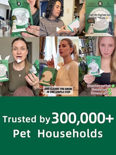 Dissolvente de Pelo de Mascota Seedshub para Lavadora - Removedor de Pelo de Perro y Gato, 96.7% de Disolución, Compatible con Lavadoras HE/Frontal, - imagen 6