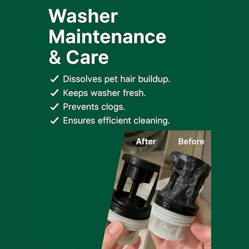 Dissolvente de Pelo de Mascota Seedshub para Lavadora - Removedor de Pelo de Perro y Gato, 96.7% de Disolución, Compatible con Lavadoras HE/Frontal, - imagen 7