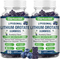 Gomitas Liposomales Darkenlst 2 Pack 20MG de Orotato de Litio con Ashwagandha, Bacopa, Hongo Melena de León, Magnesio y Vitamina C para Ánimo e - imagen 1