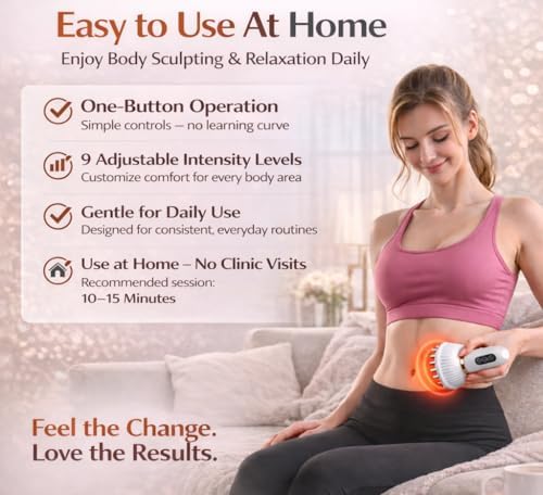 Masajeador de Drenaje Linfático para Cuidado Corporal en Casa, Herramienta de Masaje Escultural para Piernas, Brazos, Abdomen y Espalda, Reduce - imagen 6