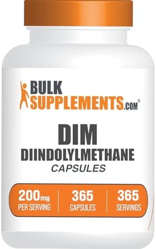 Cápsulas DIM de BulkSupplements.com - Suplemento de Diindolilmetano para Hombres y Mujeres - Libre de Gluten, 1 Cápsula por Porción (200mg), 365 - imagen 1
