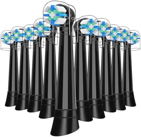 10 Piezas de Cabezales de Repuesto iO Compatibles con Cepillos Eléctricos Oral B iO 2-10, Cabezales de Limpieza Profunda con Cerda Media (Negro) - imagen 1