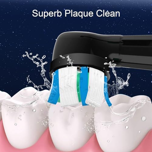 10 Piezas de Cabezales de Repuesto iO Compatibles con Cepillos Eléctricos Oral B iO 2-10, Cabezales de Limpieza Profunda con Cerda Media (Negro) - imagen 3