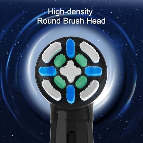 10 Piezas de Cabezales de Repuesto iO Compatibles con Cepillos Eléctricos Oral B iO 2-10, Cabezales de Limpieza Profunda con Cerda Media (Negro) - imagen 4