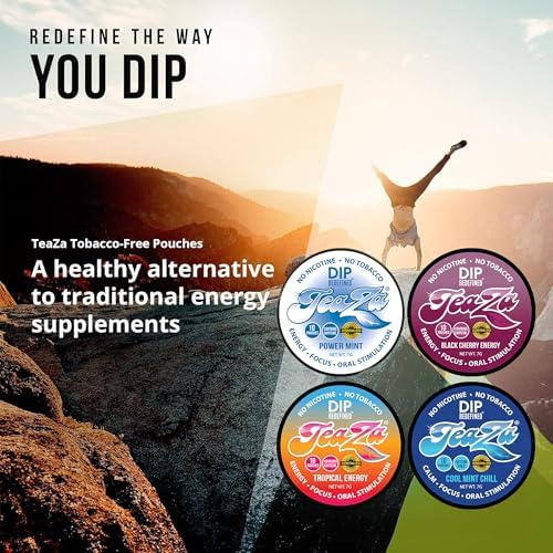 Paquete de 4 Pouches de Energía Herbal Teaza: Menta Poderosa, Tropical, Menta Fresca y Cereza Negra Banging - imagen 4