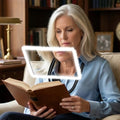 Lupa 10X con Luz LED, 50 LEDs, 3 Modos de Iluminación, Recordatorio de Tiempo de Lectura, Ideal para Libros y Personas con Baja Visión - imagen 1