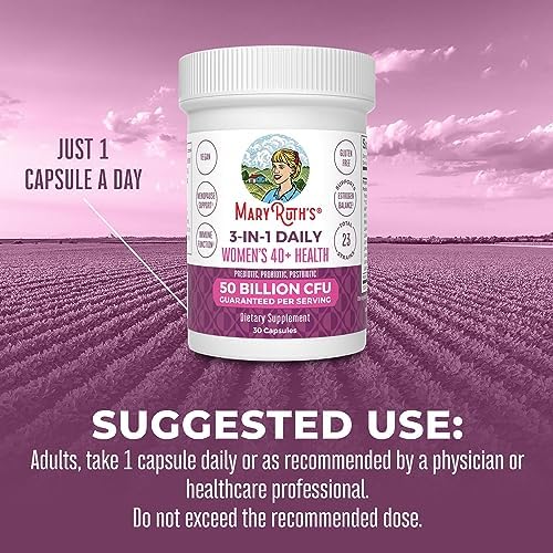 MaryRuth's Probióticos 3 en 1 para Mujeres 40+ | Suplemento para Soporte Hormonal y Menopausia | 50 Mil millones CFU | 30 Cápsulas Sin Alérgenos - imagen 6