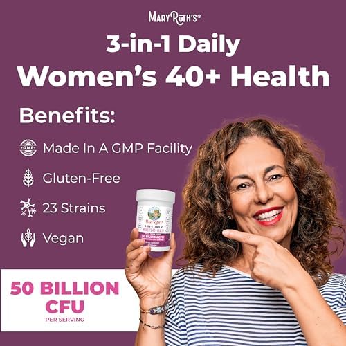 MaryRuth's Probióticos 3 en 1 para Mujeres 40+ | Suplemento para Soporte Hormonal y Menopausia | 50 Mil millones CFU | 30 Cápsulas Sin Alérgenos - imagen 7