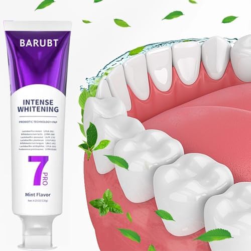 Pasta Dental 7Pro Blanqueadora Profunda con 7 Probioticos - Fórmula Avanzada para Remoción de Manchas y Salud de Encías - Sin Flúor, Segura para - imagen 2