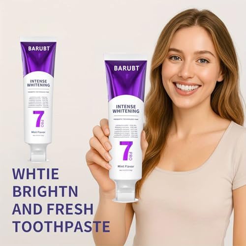 Pasta Dental 7Pro Blanqueadora Profunda con 7 Probioticos - Fórmula Avanzada para Remoción de Manchas y Salud de Encías - Sin Flúor, Segura para - imagen 6