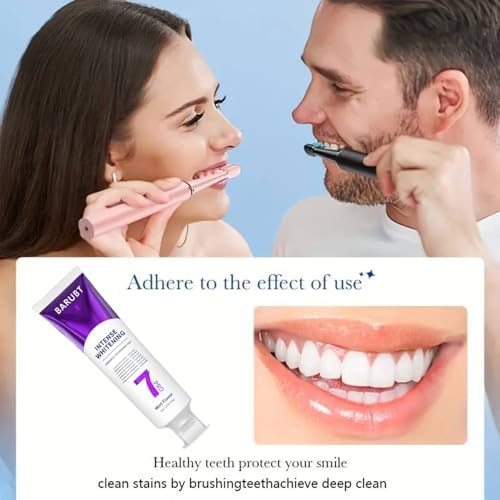 Pasta Dental 7Pro Blanqueadora Profunda con 7 Probioticos - Fórmula Avanzada para Remoción de Manchas y Salud de Encías - Sin Flúor, Segura para - imagen 7