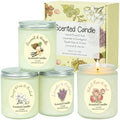 Set de Velas Aromáticas 4 Piezas, Velas de Cera de Soja con Lavanda, Rosa, Coco y Vainilla, 200 Horas de Duración, Regalos para Cumpleaños, Día de - imagen 1
