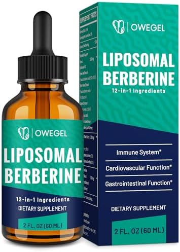 Suplemento de Berberina HCL Owegel con Canela de Ceilán - Gotas Líquidas Liposomales de Berberina 3000mg - 12 Ingredientes Naturales - Activador de - imagen 1