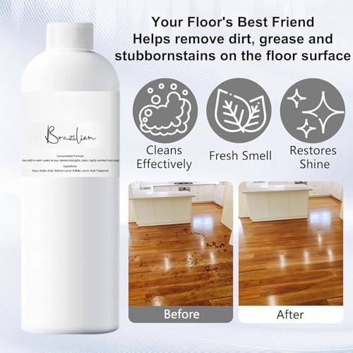 Concentrado de Jabón para Trapeador Brazilian Bliss, Limpiador Multi-Superficie para Piso de Cerámica, Laminado y Madera, Aroma Fresco (120ML) - imagen 2