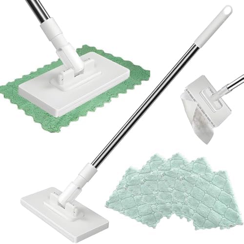 Mini Mopa con 5 Paños Mágicos, Mopa Giratoria 360° para Limpieza Rápida de Pisos Húmedos y Secos, Set Ligero para Todo el Hogar - imagen 1