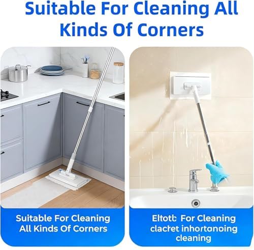 Mini Mopa con 5 Paños Mágicos, Mopa Giratoria 360° para Limpieza Rápida de Pisos Húmedos y Secos, Set Ligero para Todo el Hogar - imagen 6