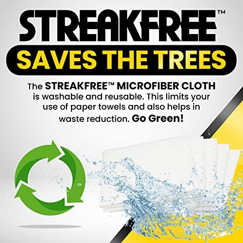 Paquete de 5 Paños de Microfibra para Limpieza de Cristales StreakFree – 16x16, Sin Pelusa, para Ventanas y Espejos – Solo Agua, Sin Químicos, Brillo - imagen 7
