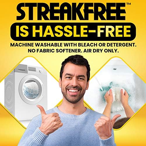 Paquete de 5 Paños de Microfibra para Limpieza de Cristales StreakFree – 16x16, Sin Pelusa, para Ventanas y Espejos – Solo Agua, Sin Químicos, Brillo - imagen 8