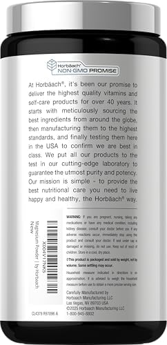Mezcla Bebible de Magnesio Citrato y Glicinato Horbaach | 325 mg | 16 oz | Sabor Frambuesa-Limón | Vegano, Sin OGM y Sin Gluten - imagen 3