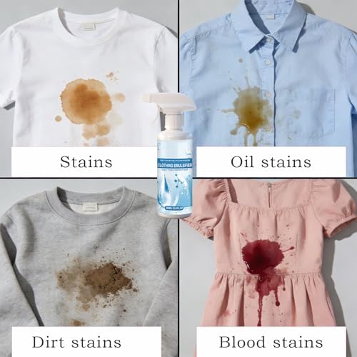 Removedor de manchas emulsionante para ropa, spray pre-tratamiento no iónico de 10 oz (308 ml) para grasa, aceite y alimentos en ropa y zapatos - imagen 3