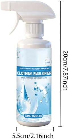 Removedor de manchas emulsionante para ropa, spray pre-tratamiento no iónico de 10 oz (308 ml) para grasa, aceite y alimentos en ropa y zapatos - imagen 7