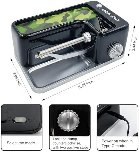 Máquina de Enrollar Cigarrillos WHS·Yan, Automática, USB-C y a Batería, Densidad Ajustable para Tamaño King y Conos Pre-enrollados, Portátil para - imagen 4