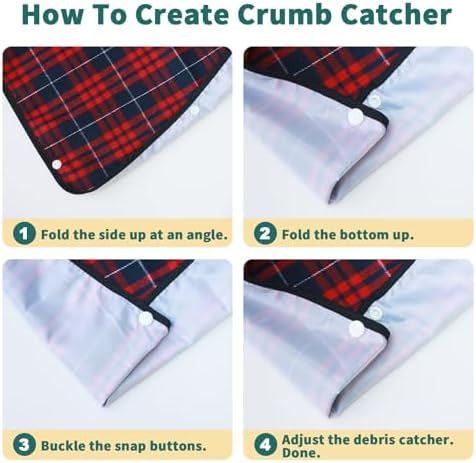 Bibs Reutilizables para Adultos Exmagous para Hombres - Paquete de 3, Protectores de Ropa con Capturador de Migajas, Impermeables y Lavables a - imagen 4