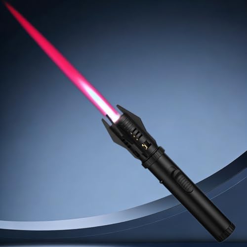 Encendedor de antorcha, encendedor brillante tipo sable de luz con bloqueo de seguridad y llama ajustable, encendedores a prueba de viento - imagen 1