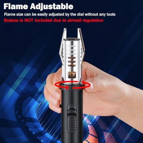 Encendedor de antorcha, encendedor brillante tipo sable de luz con bloqueo de seguridad y llama ajustable, encendedores a prueba de viento - imagen 3