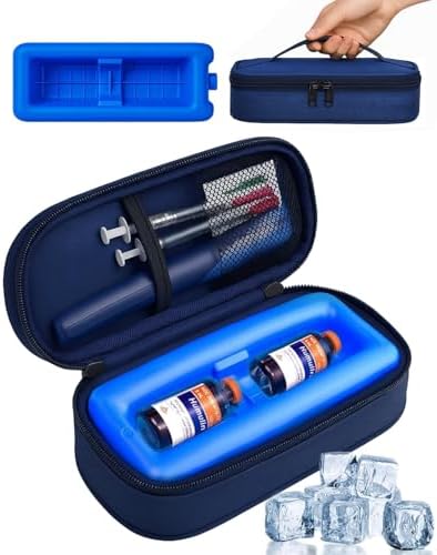 Funda de Viaje VIRHWOEA para Insulina: Cooler Aprobado por TSA, Bolsa Aislante para Plumas de Insulina y Botellas Pequeñas con Bloque de Hielo - imagen 1