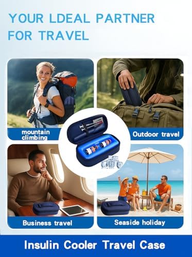 Funda de Viaje VIRHWOEA para Insulina: Cooler Aprobado por TSA, Bolsa Aislante para Plumas de Insulina y Botellas Pequeñas con Bloque de Hielo - imagen 3