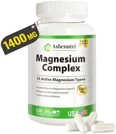 Complejo de Magnesio con 15 Tipos: Glycinate, Citrato, Malato, Taurato, Óxido, Carbonato, Cloruro, Orotato - 120 Cápsulas Veganas para Músculos, - imagen 2