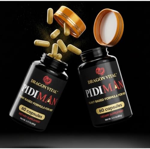 Suplemento de Rendimiento a Base de Plantas Dragon Vital PIDIMAN para Hombres, Mejora de Energía y Vitalidad, 60 Cápsulas, Suministro para 30 Días, - imagen 3