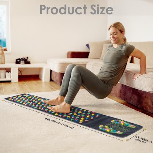 Tapete de Masaje para Pies Worive, Mat de Reflexología con Piedras para Acupresión, Ideal para Adultos Mayores, Estudiantes y Trabajadores de Oficina - imagen 2