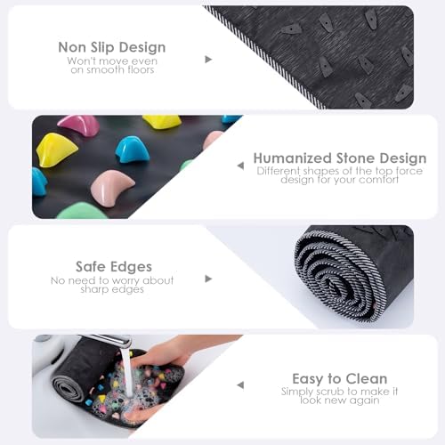 Tapete de Masaje para Pies Worive, Mat de Reflexología con Piedras para Acupresión, Ideal para Adultos Mayores, Estudiantes y Trabajadores de Oficina - imagen 3