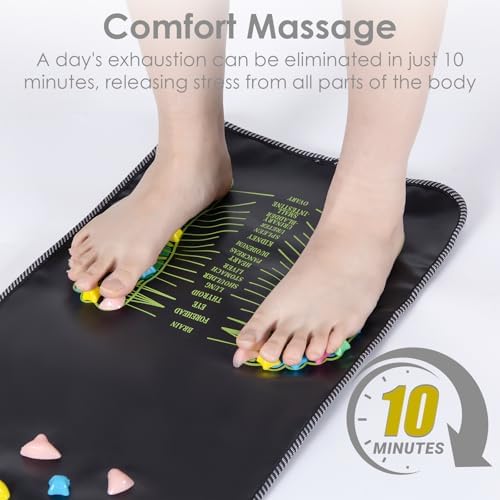 Tapete de Masaje para Pies Worive, Mat de Reflexología con Piedras para Acupresión, Ideal para Adultos Mayores, Estudiantes y Trabajadores de Oficina - imagen 5