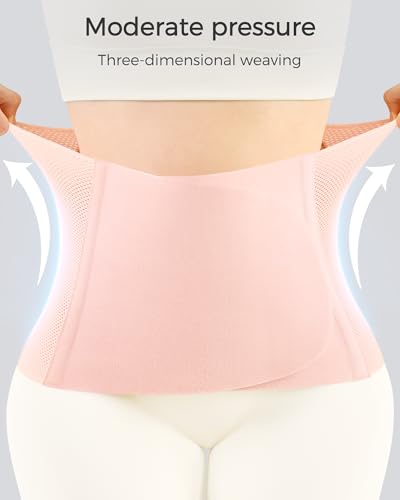FREETOO Faja Postparto para Mujeres, Soporte Abdominal Post Cirugía, Faja C para Parto Natural, Ajustable, Tamaño L, Color Rosa - imagen 5