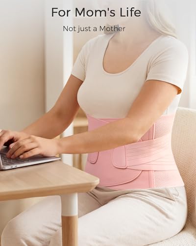 FREETOO Faja Postparto para Mujeres, Soporte Abdominal Post Cirugía, Faja C para Parto Natural, Ajustable, Tamaño L, Color Rosa - imagen 7
