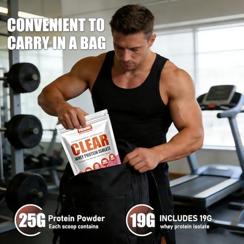 PULIMORE Clear Whey Protein Isolate Sabor Caramelo de Frutas, 19g de Proteína por Porción, 20 Porciones, Sin Endulzantes Artificiales - imagen 7