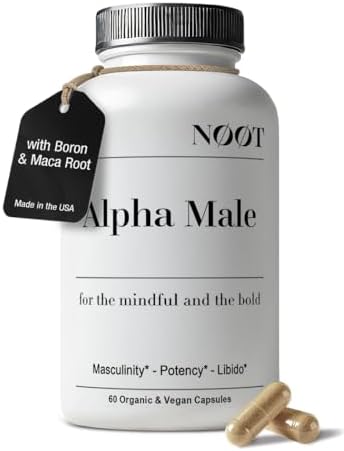 NOOT Alpha Male – Suplemento Natural de Testosterona y Aumento de Libido para Hombres | Con Ginseng Panax, Maca, Fenogreco y L-Carnitina | 60 Cápsulas - imagen 1
