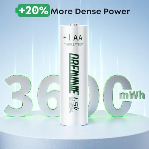 Baterías AA Recargables de Litio con Cargador Rápido de 8 Bahías - Paquete de 8 Baterías de 1.5V 3600mWh para Blink Outdoor y Xbox - imagen 2