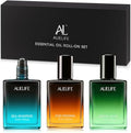 Set de 3 Roll-On de Aceites Esenciales de 15ml, Regalos de Aromaterapia Relajantes para Hombres, Set Portátil para Viajes, Ideal para el Día del - imagen 1