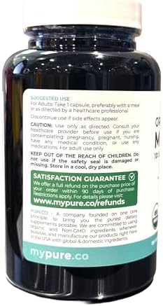 Cápsulas de Moringa Orgánica USDA - Extracto de Moringa 500mg 10:1 por Cápsula - Superalimento Verde Antioxidante Vegano y No Transgénico (Suministro - imagen 8