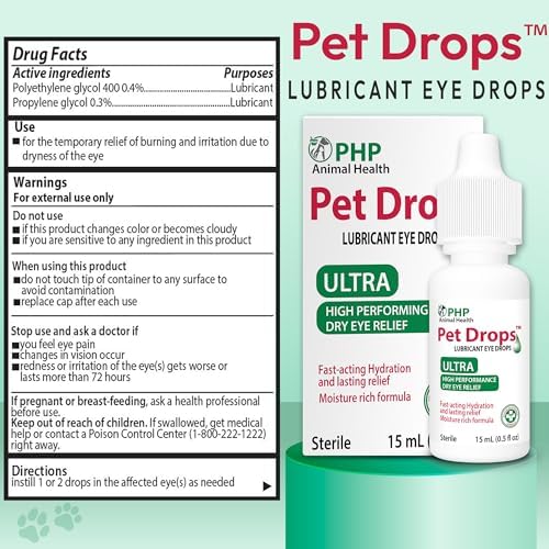 Gotas Ultra Lubricantes para Mascotas 15 ml - Colirio para Gatos y Perros - Fórmula Hidratante, Acción Rápida para Ojos Secos, Lágrimas Artificiales - imagen 2