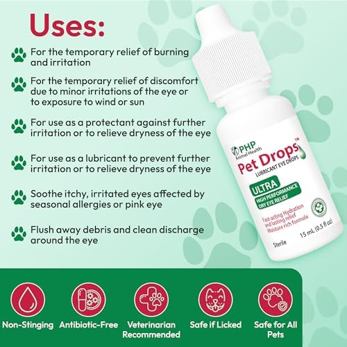 Gotas Ultra Lubricantes para Mascotas 15 ml - Colirio para Gatos y Perros - Fórmula Hidratante, Acción Rápida para Ojos Secos, Lágrimas Artificiales - imagen 4