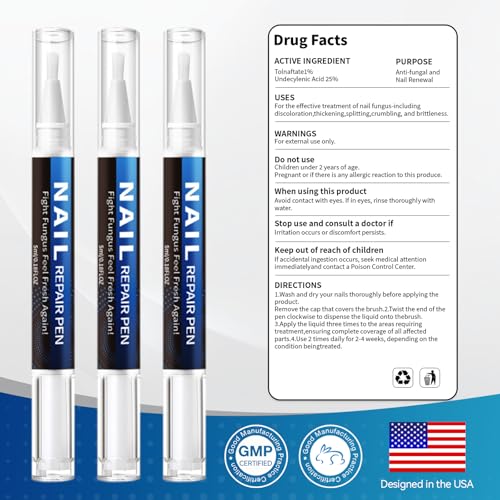 Lapicero para Tratamiento de Hongos en Uñas (5 Piezas) con 25% de Ácido Undecilénico, Máxima Potencia para Uñas Dañadas y Descoloridas - 5ml/0.18FLOZ - imagen 2